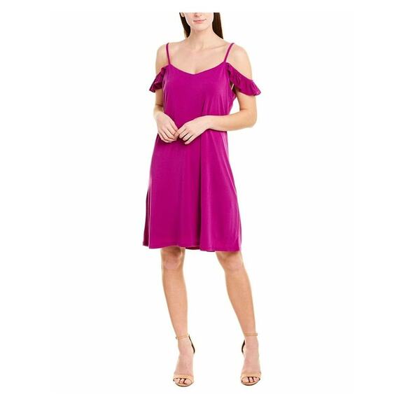 CeCe Cold Shoulder Mini Dress Purple XS MSRP $99 - Picture 1 of 10